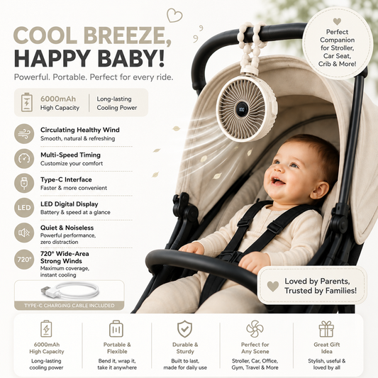 Stroller Clip-On Cooling Fan