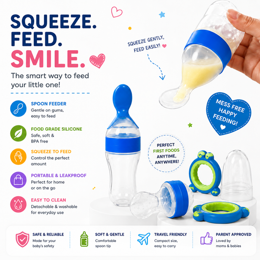 Silicone Baby Feeding Spoon Bottle